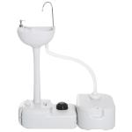 Outsunny HDPE Outdoor Soap Dispending Sink w/ Towel Holder White(c-2)