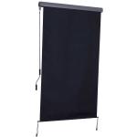 Outsunny Verticale luifel privacyscherm zonnewering windbescherming verticaal verticaal rolgordijn 1,2 x 2 m