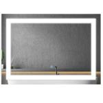 HOMCOM lichtspiegel LED-spiegel badspiegel badkamerspiegel wandspiegel zilver(c-10)