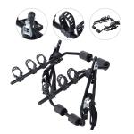 HOMCOM Metal 3 Bike Rear Hitch Mount w/ Fix Strap Black(c-3)