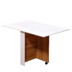 HOMCOM klaptafel mobiele tafel met wielen bureau bijzettafel Bureau