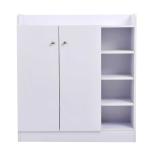 HOMCOM Dressoir sideboard wit hout schoenenkast schoenenrek plank universele kast plank