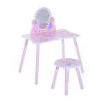 HOMCOM 2 Pc Dressing Table Set-Pink(c-5)