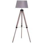 HOMCOM Metal Frame 3-Tier Shelf Tripod Lamp w/ Foot Switch Beige(c-2)
