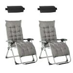 Outsunny Folding Sun Lounger Reclining Chair w/ Pillow Reading Hole Garden Beach(c-3)