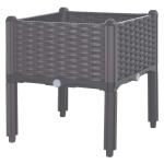 Outsunny PP Set Of 2 Raised Outdoor Garden Planter Box Brown(c-3)