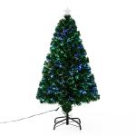 HOMCOM Kerstboom dennenboom kerstboom LED-optische vezel boom ster 8 model