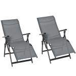 Outsunny Folding Sun Lounger Reclining Chair w/ Pillow Reading Hole Garden Beach(c-1)