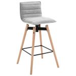 HOMCOM PU Leather Set of 2 Bar Stools w/ Footrest Black/Brown(c-5)