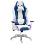 Vinsetto PU Leather LED Light Gaming Chair w/ Pillows Blue(c-2)