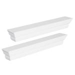 hangplank wandplank plank decoratieve wandplank 7 vakken rond MDF wit Φ35,5 cm(c-8)