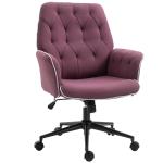 HOMCOM Office Chair Mid Linen Back-Grey(c-4)