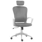 Vinsetto High-back Rocking Chair Velvet Style Fabric w/ adjustable headrest pink/white(c-2)