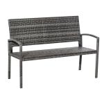 Outsunny 2 Seater Patio Rattan Swing Chair Hanging Chair Garden Loveseat Bench w/ Cushion(c-3)
