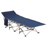 Outsunny Oxford Cloth Folding Single Camping Bed Lounger Blue(c-2)