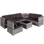 Outsunny 8 Pcs Rattan Sofa Furniture Set W/Cushions, Steel Frame-Brown(c-2)
