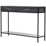 HOMCOM bijzettafel entreetafel 2 schuiflades onderste plank staal grijs 120 x 30 x 81,5 cm | Aosom.de