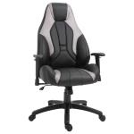 Vinsetto Executive Office Chair Sleek Ergonomic PU Leather 360 Rotation w/ Headrest in Grey(c-3)