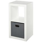 HOMCOM Particle Board 2-Tier Shelf w/ Drawer White(c-1)