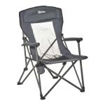Outsunny Metal Frame Sponge Padded Folding Camping Chair w/ Pockets Blue(c-2)