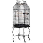 Bird Cage 51Lx51Wx137H cm, Metal Wire, Steel Pipe-Black(c-2)