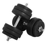 HOMCOM 17.5KG Single Rubber Hex Dumbbell Portable Hand Weights Dumbbell Home Gym(c-12)