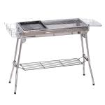 Outsunny Camping Cupboard Foldable Camping Kitchen Storage Unit w/ Windshield & 6 Shelves(c-2)