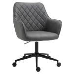 Vinsetto Leisure Office Chair Linen Swivel Computer Desk Chair Study w/ Wheel, Beige(c-2)