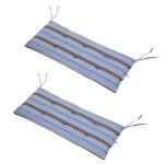 Outsunny Steel Frame Set of Two Reclining Beach Mats Grey(c-1)