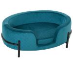 PawHut Dog Bed Basket Pet Sofa Cat Wiker Furniture Elevated Base w/ Soft Cushion(c-5)
