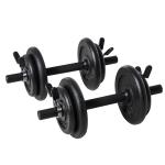 HOMCOM 17.5KG Single Rubber Hex Dumbbell Portable Hand Weights Dumbbell Home Gym(c-9)