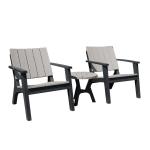 Outsunny 3 Pcs Mosaic Tile Garden Bistro Set Outdoor Seating w/ Table 2 Folding Chairs(c-3)