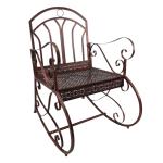 Outsunny Iron Rocking Chair-Bronze(c-3)