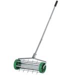 Outsunny Metal 5 Spike Lawn Aerator Roller Green(c-1)