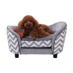 PawHut PU Leather Elevated Pet Dogs Sofa Bed Grey(c-1)