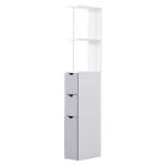 kleankin Particle Board Compact Bathroom Drawers White(c-4)
