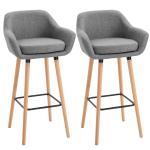 HOMCOM PU Leather Bar Stool W/Chrome Metal Base-Black(c-2)