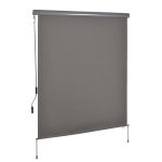 Verticale luifel aluminium balkonluifel met handslinger grijs 160 x 250 cm