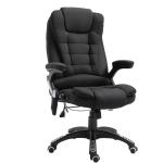 Vinsetto Burlap Reclining Heated Massage Office Chair Grey(c-3)