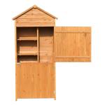 Outsunny Fir Wood Outdoor Garden Utility Shed Grey(c-1)