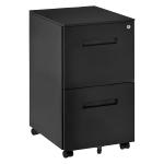 Vinsetto Mobile File Cabinet Home Filing Furniture with Adjustable Partition and Lock(c-2)