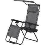 Outsunny Steel Frame Zero Gravity Outdoor Garden Deck Chair w/ Canopy Beige(c-2)