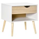HOMCOM Side Cabinet, 50Wx40D x70H cm-Natural Wood Colour(c-6)