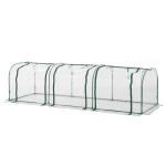 Outsunny Pop Up Mini Greenhouse w/ Roll Up Doors & Bag Outdoor PE Cover 240 x 120 x 75cm(c-6)