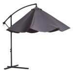 Parasol przeciwsłoneczny odpinany parasol na wysięgniku parasol na korbkę z korbką ręczną czarny(c-2)