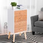 HOMCOM® SZAFKA NOCNA 2 SZUFLADY STOLIK SZAFKA DO PRZEDPOKOJU biały(c-2)