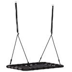 HOMCOM® HUŚTAWKA OGRODOWA DLA DZIECI GNIAZDO DO 100 KG czarna 100 x 76 x 4 cm(c-2)