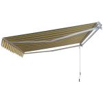 Outsunny MARKIZA Z RAMIONAMI PRZEGUBOWYMI OCHRONA PRZECIWSŁONECZNA 3,5 x 2,5m żółto-szara