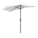 Outsunny PARASOL OGRODOWY ALUMINIOWY Z KORBKĄ PÓŁKOLISTY kremowy(c-1)