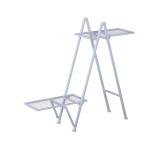 Outsunny® REGAŁ NA ROŚLINY KWIATY STOJAK SCHODKI metal biały 86 x 24 x 81 cm